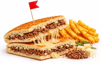 Tulum Peynirli, Dana Kavurmalı Bazlama & Patates Kızartma görseli