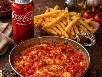 Tereyağlı Menemen (Patates + Kola) görseli