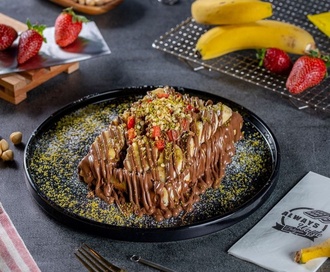 Sütlü Çikolatalı Meyveli Waffle görseli