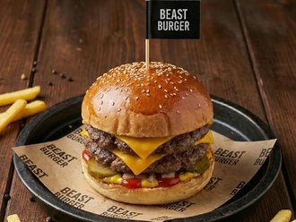Beast Double Classic Cheese Burger (240 G) görseli