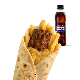 Köz Patlıcanlı Adana Dürüm + Pepsi görseli