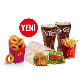 İkili Dürüm Menü ( Adana Usulü Köfteli + Tatlı Turşulu Mayonezli Tenders) görseli
