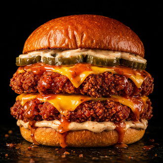 Double Nashville Hot Chicken Burger görseli
