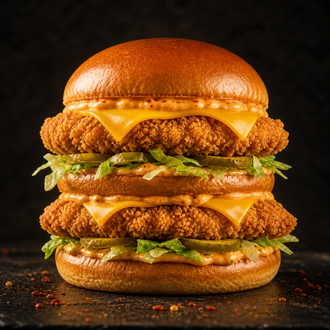 Double Asian Zing Chicken Burger görseli