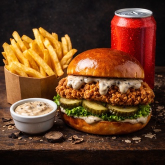 Truffle Chicken Burger Menü görseli