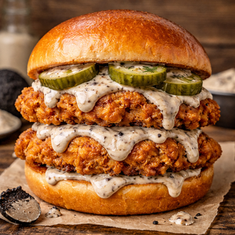 Double Truffle Chicken Burger görseli