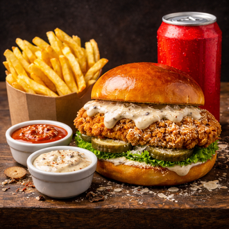 Crunch Parmesan Chicken Burger Menü görseli