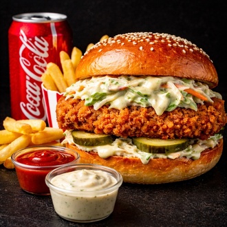 🍔🔥 Crazy Chicken Burger Menü 🍟🥤 görseli
