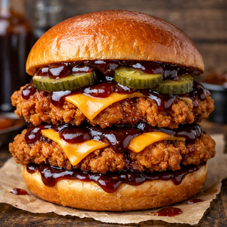 🍔Double Barbekü Chicken Burger görseli