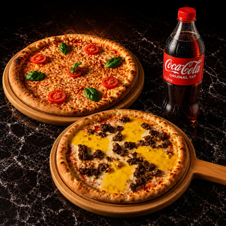 2 Adet 24 Cm Pizza 1 Lt İçecek görseli
