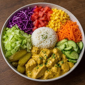 Köri Soslu Tavuk Bowl görseli