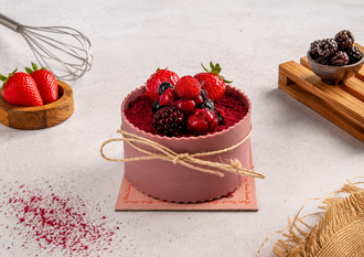 Çilek Orman Meyveli Tek Pasta görseli