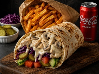 Kremalı Mantarlı Tavuk Roll Menü görseli