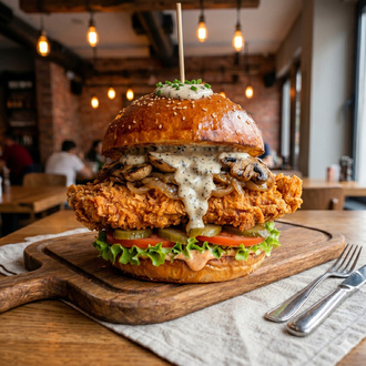 Chick Mushroom Burger görseli