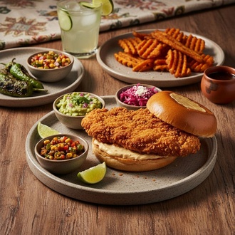 Mexican Çıtır Tavuk Burger & Cheeseburger görseli