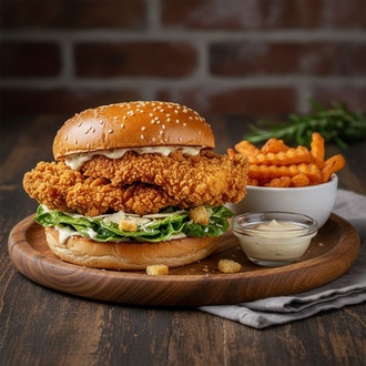 Sezar Çıtır Tavuk Burger & Cheeseburger görseli