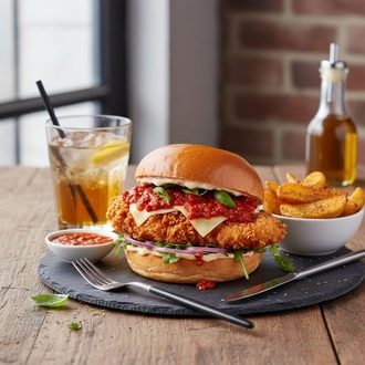 Arrabbiata Çıtır Tavuk Burger & Cheeseburger görseli