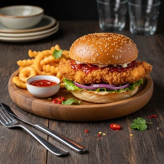 Cafe De Paris Paneli Sweet Chili Çıtır Cheeseburger (S) görseli