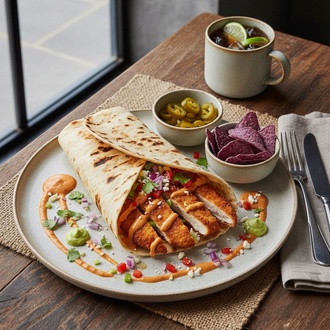 Özel Soslu Lavaş Mexican Çıtır Tavuk Dürüm görseli