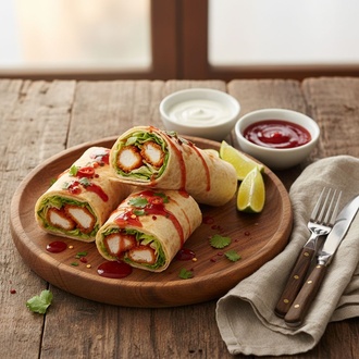 Özel Soslu Lavaş Sweet Chili Çıtır Tavuk Dürüm görseli