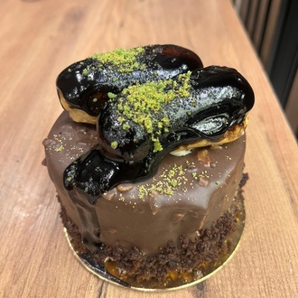 Tek Pasta Profiterol Çikolatalı görseli