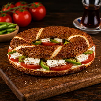 Beyaz Peynirli Simit Tost görseli