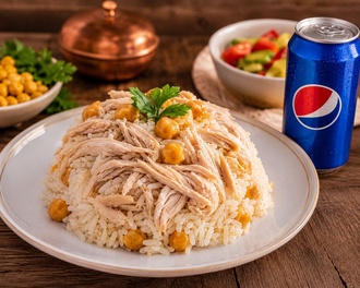 Tavuklu Ve Nohutlu Pilav (350Gr) + Pepsi Kola (330Ml) görseli
