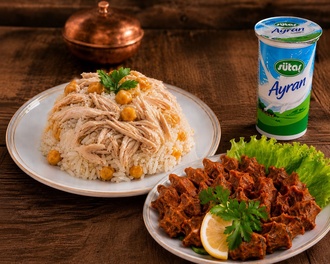 Tavuklu Pilav + Çiğ Köfte + Sütaş Ayran görseli
