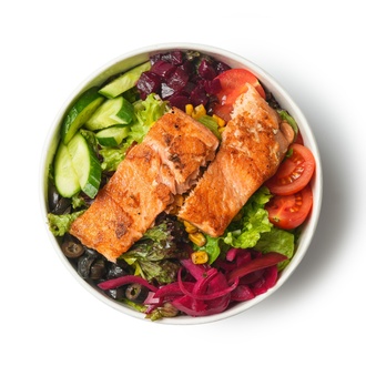 Izgara Somon Salata görseli