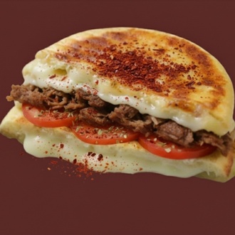 Sebzeli Kavurmalı Bazlama Tost görseli