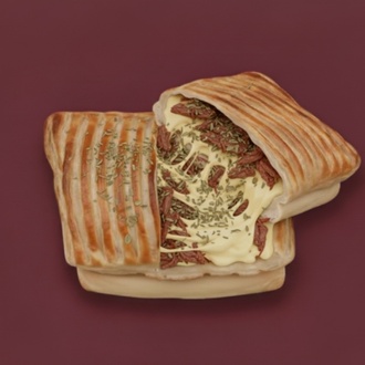 Kavurmalı Kaşarlı Katmer Tost görseli