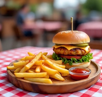 Barbekü Soslu Tavuk Burger görseli