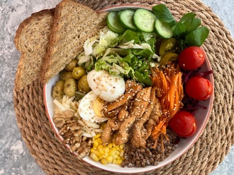Avokadolu Teriyaki Soslu Fit Tavuk Bowl görseli
