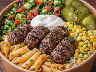 Izgara Köfteli Makarna Bowl görseli