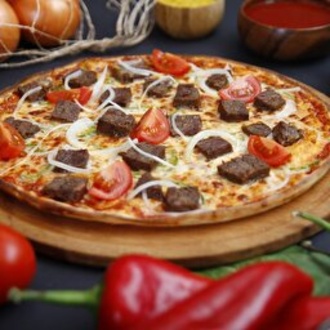 Kavurmalı Pizza Büyük Boy (40 Cm 2-3 Kişilik görseli
