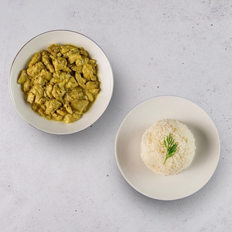 Kremalı Köri Soslu Tavuk & Pirinç Pilavı görseli