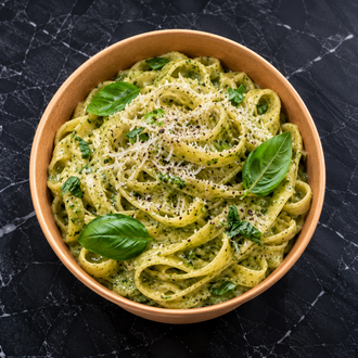 Pesto Soslu Ezine Makarna Erişte görseli