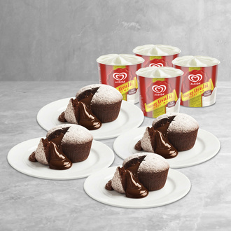 4 Adet Çikolatalı Sufle + 4 Adet Algida Maraş Cup görseli