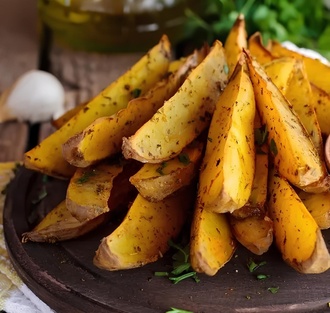 Baharatlı Elma Dilim Fırın Patates görseli