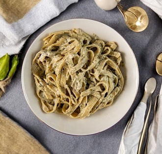 Tagliatelle Fettuccine Pesto görseli