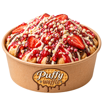 Çilek Rüyası Bowl Waffle görseli