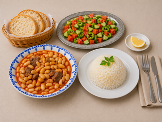 Etli Kuru Fasulye + Pilav + Çoban Salata görseli