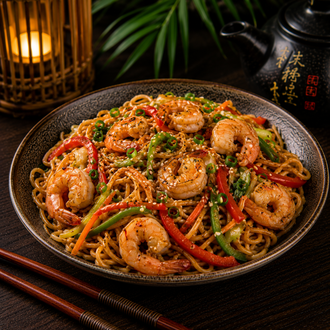 Karidesli Noodle + 330 Ml. Coca Cola görseli