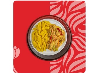 Begüm'ün Köri Soslu Tavuğu & Penne Makarnası görseli