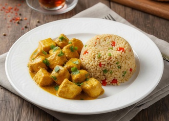 Köri Soslu Tavuk & Bulgur Pilavı Menü görseli