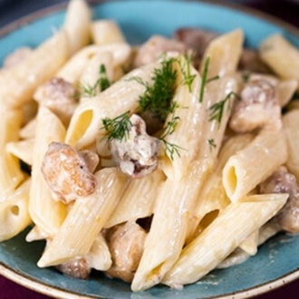 Tavuklu Kremalı Mantarlı Penne görseli