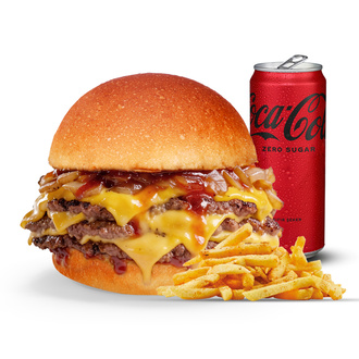 Triplex Cherry Smash Burger Menü görseli