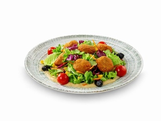 Humuslu Falafel Salata görseli