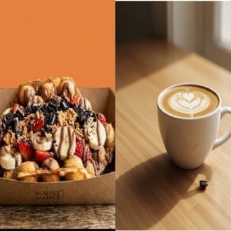 Brüksel Waffle + Latte görseli