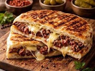 Kaşarlı Domatesli Bazlama Tost görseli